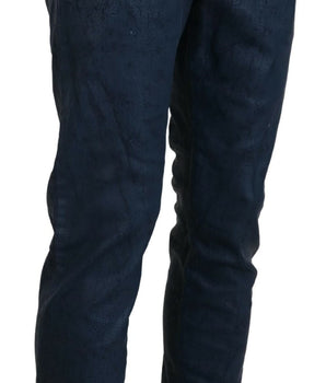 Exte Blue Cotton Tapered Slim Fit Men Casual Denim Jeans