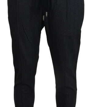 Dolce & Gabbana Gray Cotton Jogger Men Pants