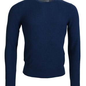 Dolce & Gabbana Elegant Blue Cashmere-Silk Men's Pullover