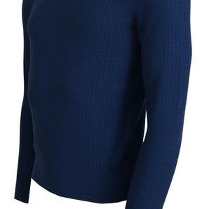 Dolce & Gabbana Elegant Blue Cashmere-Silk Men's Pullover