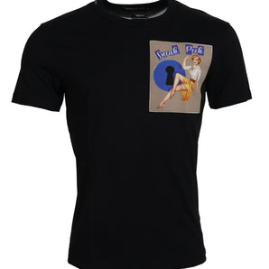 Dolce & Gabbana Chic Black Cotton Tee for the Modern Man