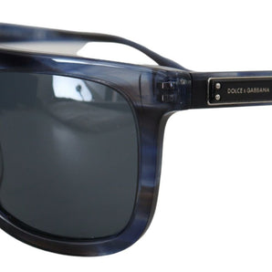 Dolce &amp; Gabbana Elegantes Gafas de Sol de Acetato Azul para Mujer