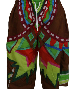 Dsquared² Multicolor Printed Men Beachwear Shorts Swimwear