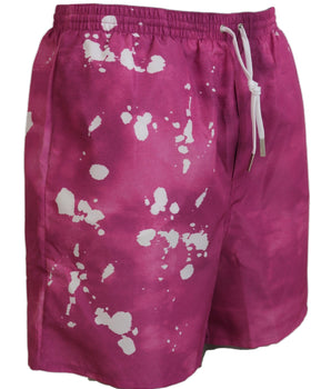 Dsquared² Pink Tie Dye Logo Men Beachwear Shorts Swimwear