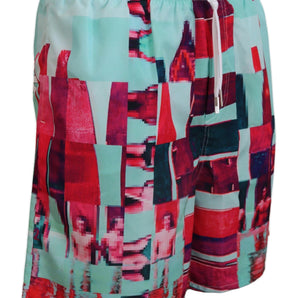 Dsquared² Multicolor Printed Swim Shorts Boxer