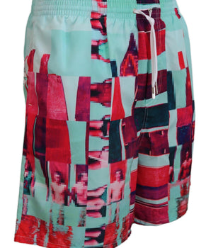 Dsquared² Multicolor Printed Beachwear Shorts Swimwear