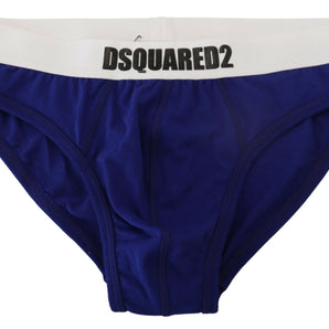 Dsquared² Braguitas Chic De Mezcla De Algodón Azul Y Blanco