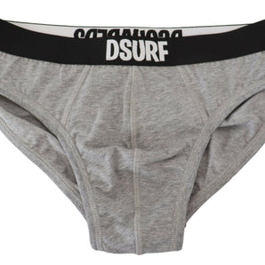 Dsquared² Elegante braguita elástica de algodón gris