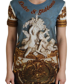 Dolce & Gabbana Multicolor DG Logo Angel Printed Shirt Top