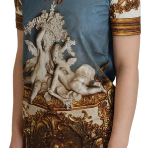 Dolce &amp; Gabbana Camiseta casual de algodón con estampado de ángel elegante