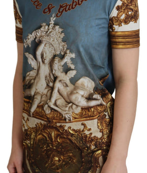Dolce & Gabbana Multicolor DG Logo Angel Printed Shirt Top