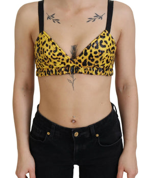 Dolce &amp; Gabbana Top corsé sin mangas con estampado de leopardo elegante