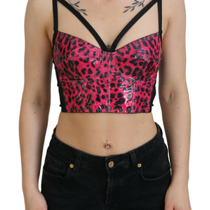 Dolce &amp; Gabbana Leopard Print Bustier Corset Top