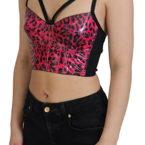 Dolce &amp; Gabbana Leopard Print Bustier Corset Top