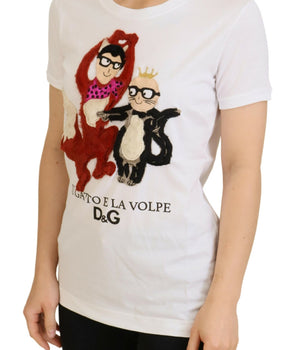 Dolce &amp; Gabbana Camiseta de algodón de diseñador con estampados icónicos