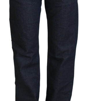 Exte Chic Jeans Azul Oscuro De Talle Bajo Y Corte Recto