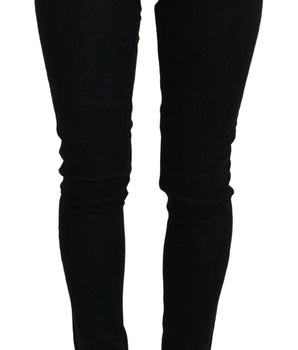 Jeans Acht Black Low Waist Slim Fit Cotton Jeans