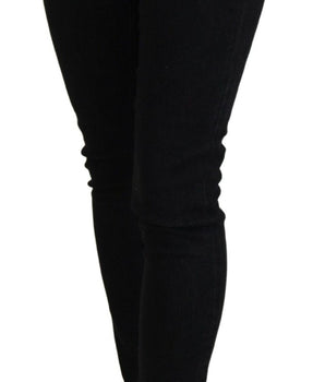 Jeans Acht Black Low Waist Slim Fit Cotton Jeans