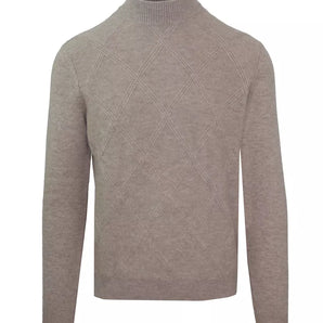 Malo Diamond Stitch Wool Cashmere Turtleneck