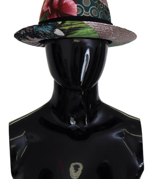 Dolce & Gabbana Multicolor Patchwork Women Fedora Wide Brim Hat