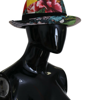Dolce & Gabbana Multicolor Patchwork Women Fedora Wide Brim Hat