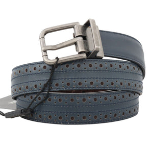 Dolce &amp; Gabbana Elegant Blue Leather Men's Belt