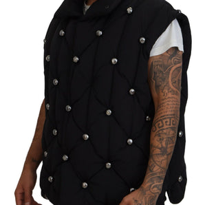 Dolce &amp; Gabbana Elegant Black Sleeveless Vest Jacket