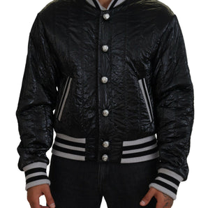 Dolce &amp; Gabbana Sleek Black Bomber Jacket