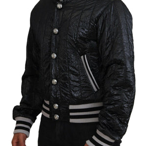 Dolce &amp; Gabbana Sleek Black Bomber Jacket