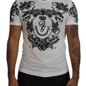 Dolce & Gabbana Elegant Floral Crown Tee