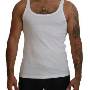 Dolce & Gabbana Elegant White Sleeveless Tank T-Shirt