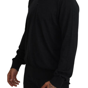 Dolce & Gabbana Elegant Black Cashmere Pullover Sweater