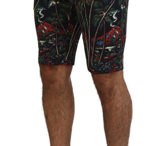 Dolce & Gabbana Volcano Print Casual Knee-Length Shorts