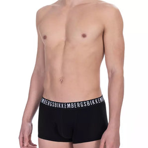 Elegante dúo de baúles Bikkembergs en negro clásico