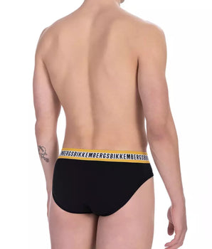 Bikkembergs Black Cotton Men Brief