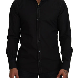 Dolce &amp; Gabbana Elegant Black Formal Cotton Shirt