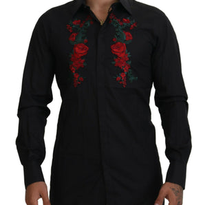 Dolce & Gabbana Elegant Floral Embroidered Cotton Shirt