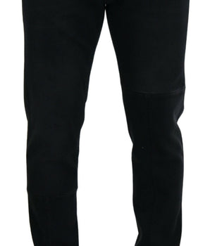 Dolce & Gabbana Black Angel Embroidery Skinny Denim Jeans