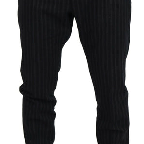 Dolce & Gabbana Elegant Striped Chino Dress Pants