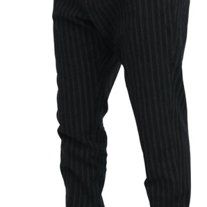 Dolce &amp; Gabbana Elegant Striped Chino Dress Pants