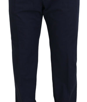 Dolce & Gabbana Dark Blue Cotton Chino Formal Pants