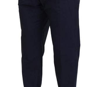 Dolce &amp; Gabbana Elegant Dark Blue Chino Dress Pants