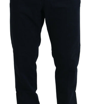 Dolce & Gabbana Blue Cotton Dress Formal Men Pants