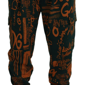 Dolce &amp; Gabbana Pantalones cargo estilo jogger de mezcla de seda multicolor