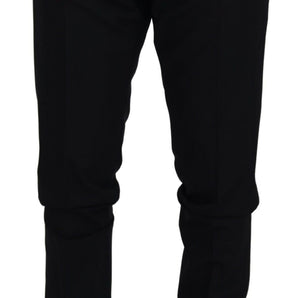 Dolce & Gabbana Elegant Black Dress Pants from Virgin Wool Blend