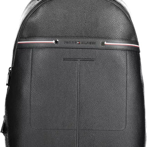 Tommy Hilfiger Black Polyethylene Men Backpack