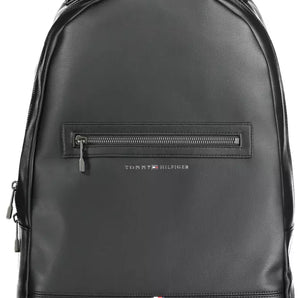 Tommy Hilfiger Black Polyethylene Men Backpack