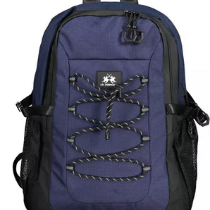 La Martina Blue Polyester Men Backpack