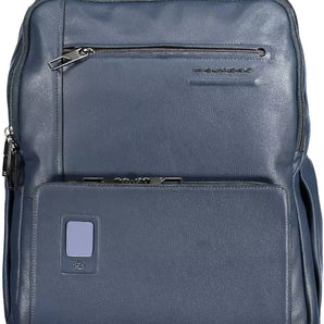 Piquadro Blue Leather Men Backpack