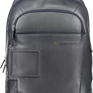 Piquadro Blue Leather Men Backpack